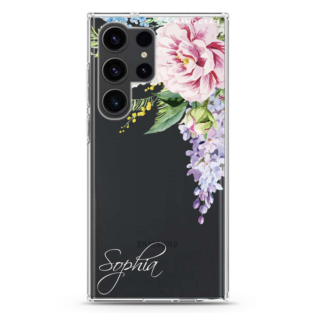 Tropical Floral II Ultra Clear Case For Galaxy S24 Ultra