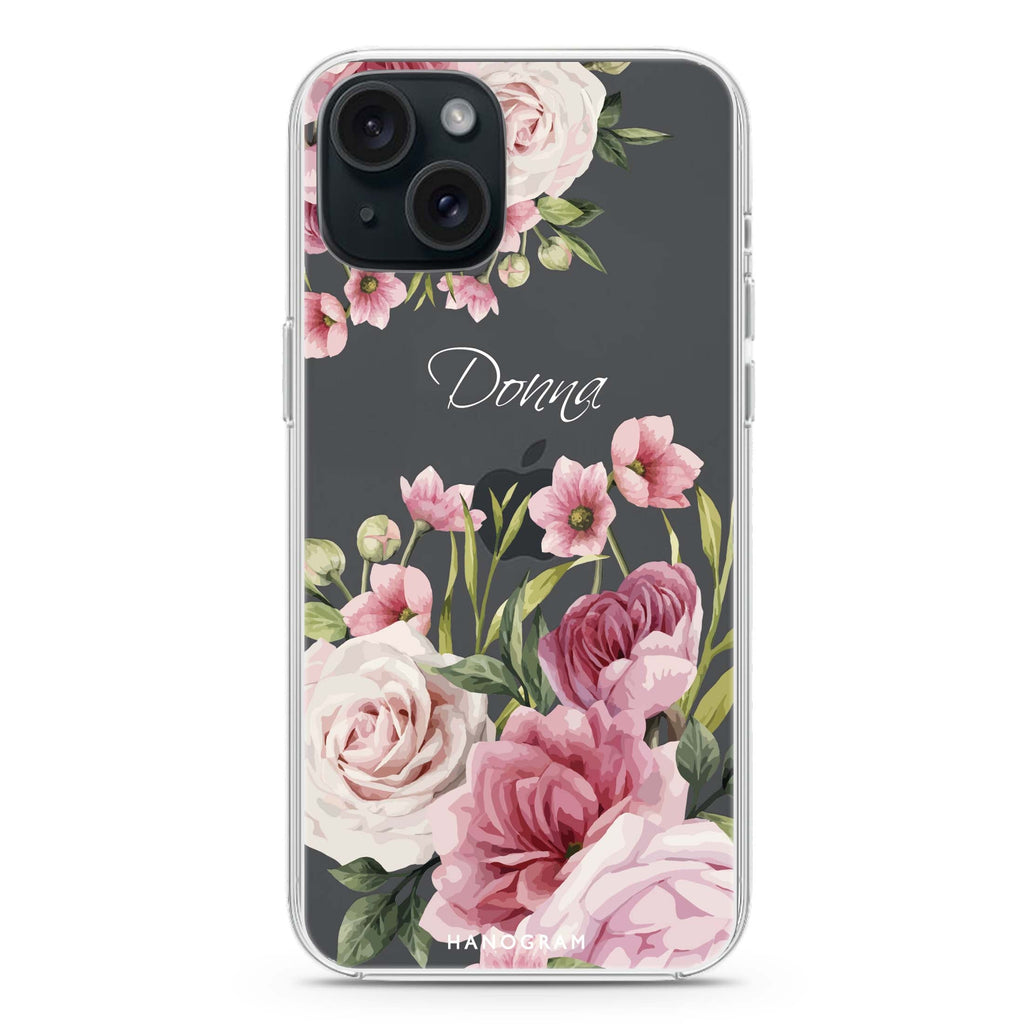 Beautiful Flowers iPhone 15 plus Ultra Clear Case
