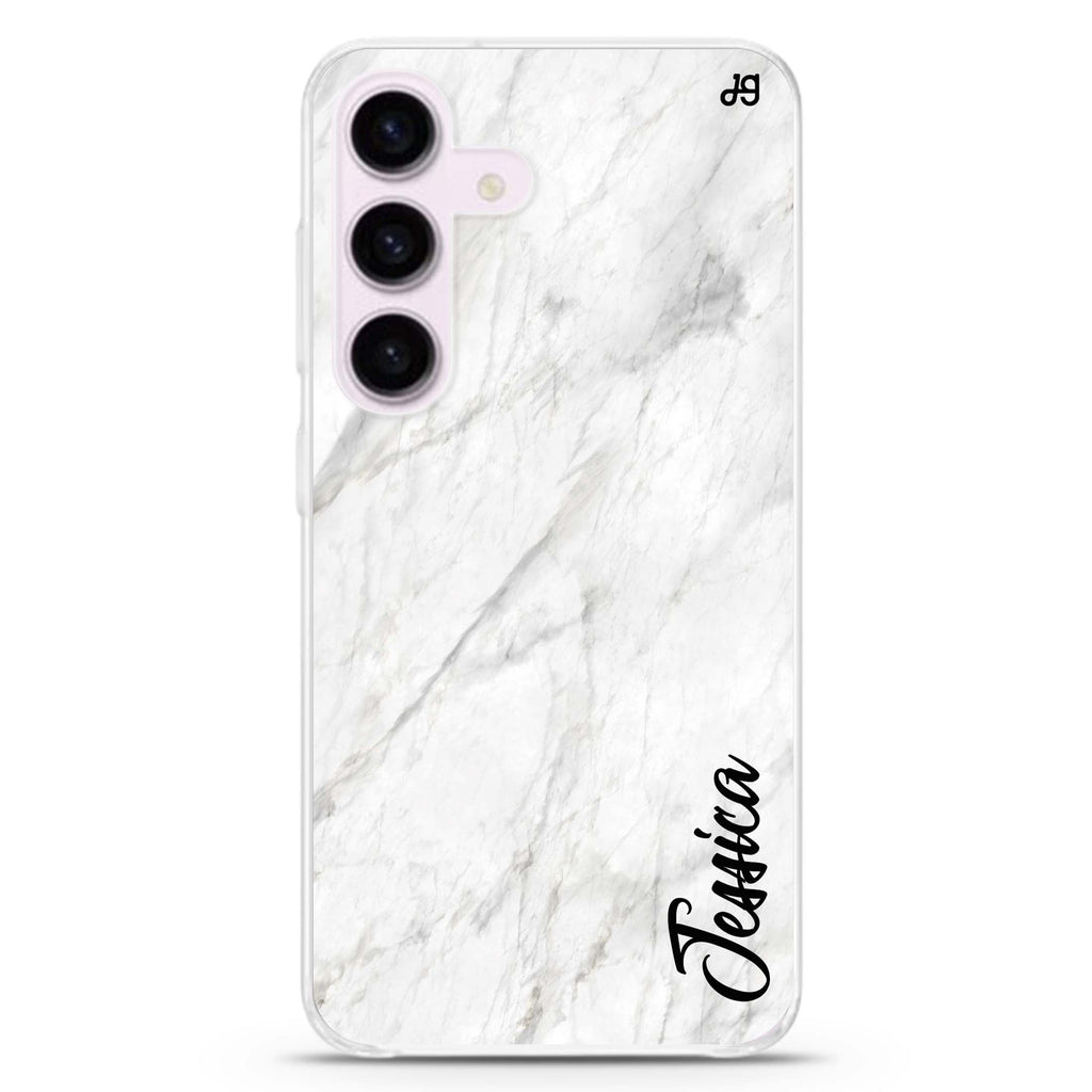 White Marble – Deep Love Galaxy S24 Ultra Clear Case