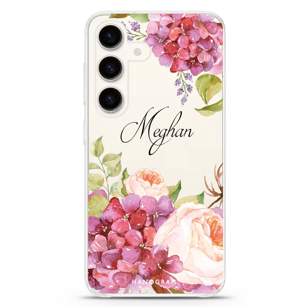 Pretty Floral Galaxy A55 Ultra Clear Case