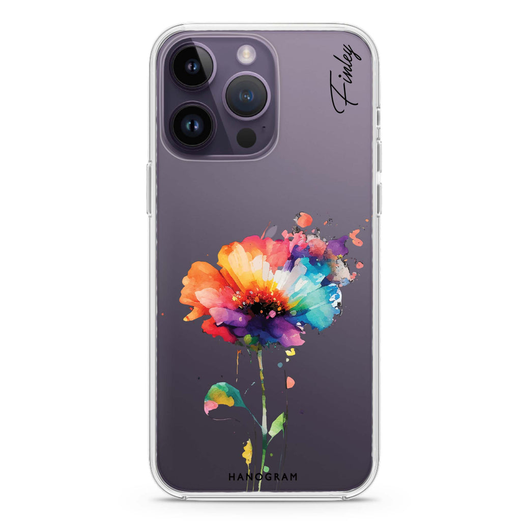 A Beautiful Watercolour Flower iPhone 14 Pro Ultra Clear Case
