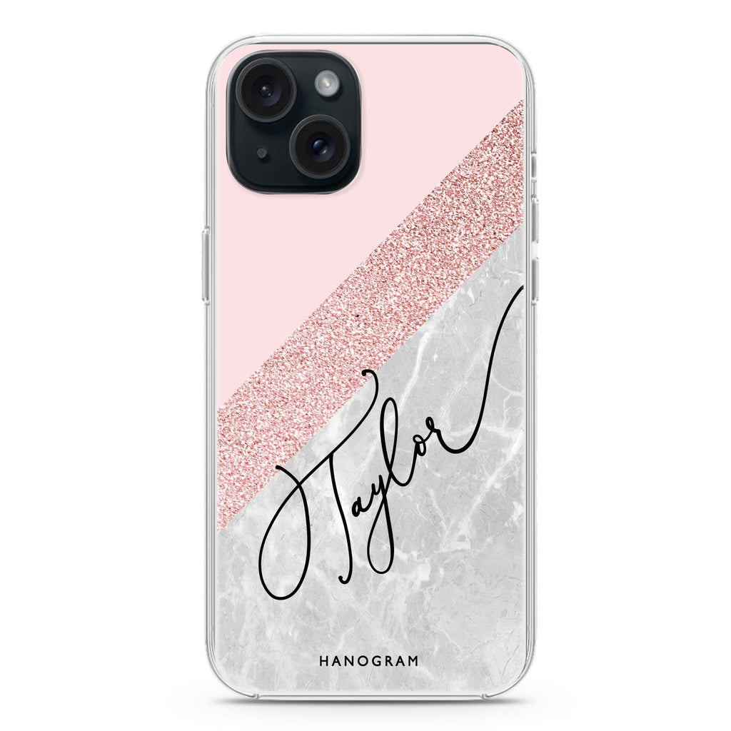 Marble Abstract II iPhone 15 plus Ultra Clear Case