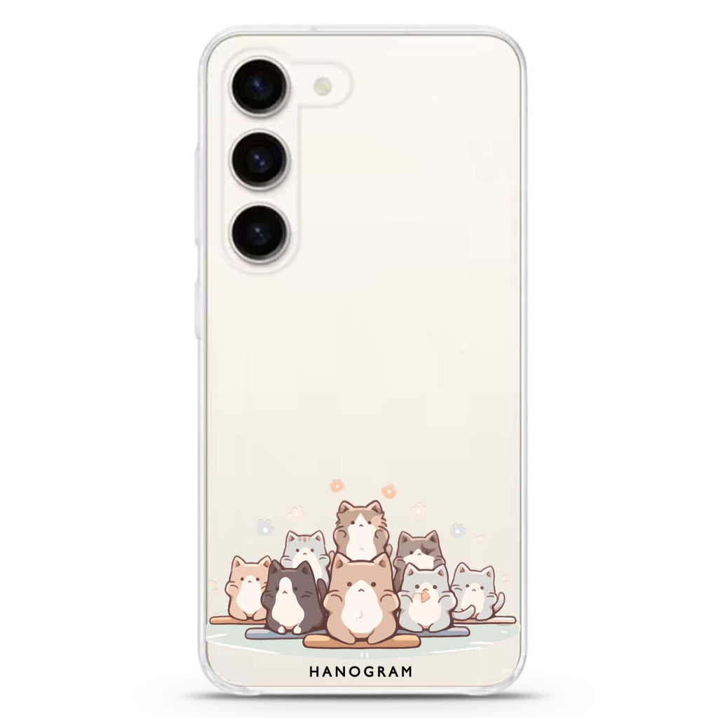 Zen Cat Calm Galaxy S23+ Ultra Clear Case
