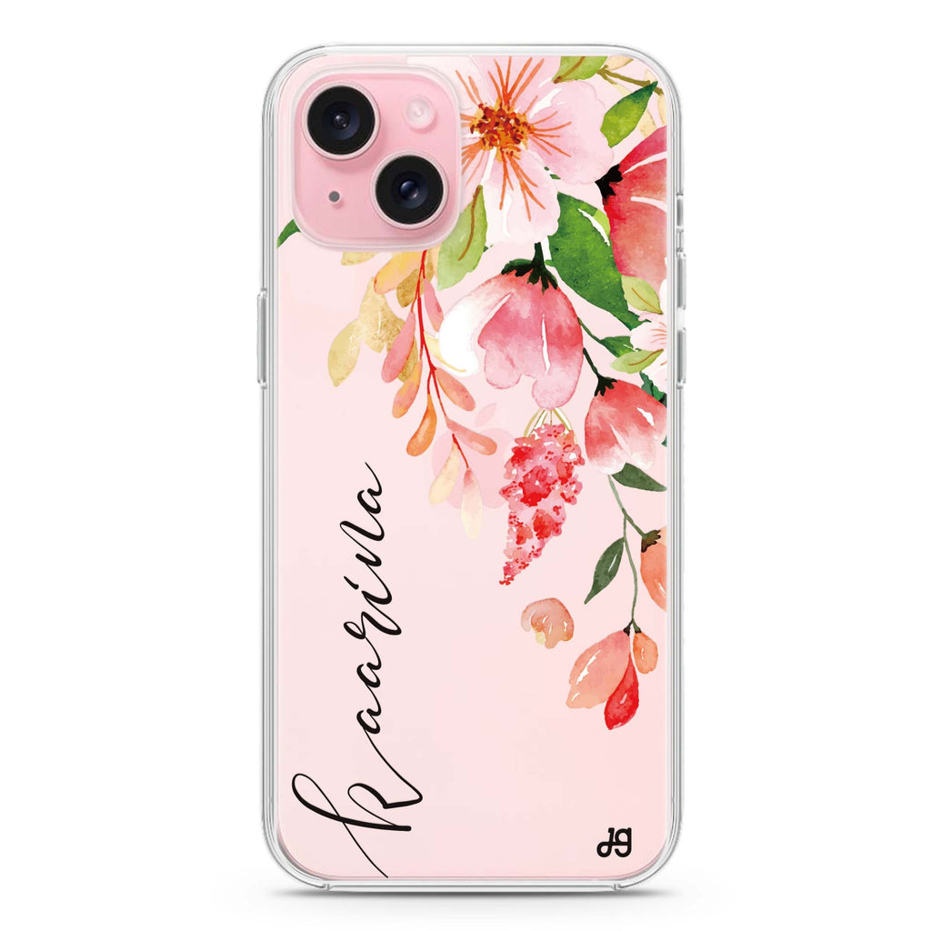 Watercolor Blossom iPhone 15 Ultra Clear Case