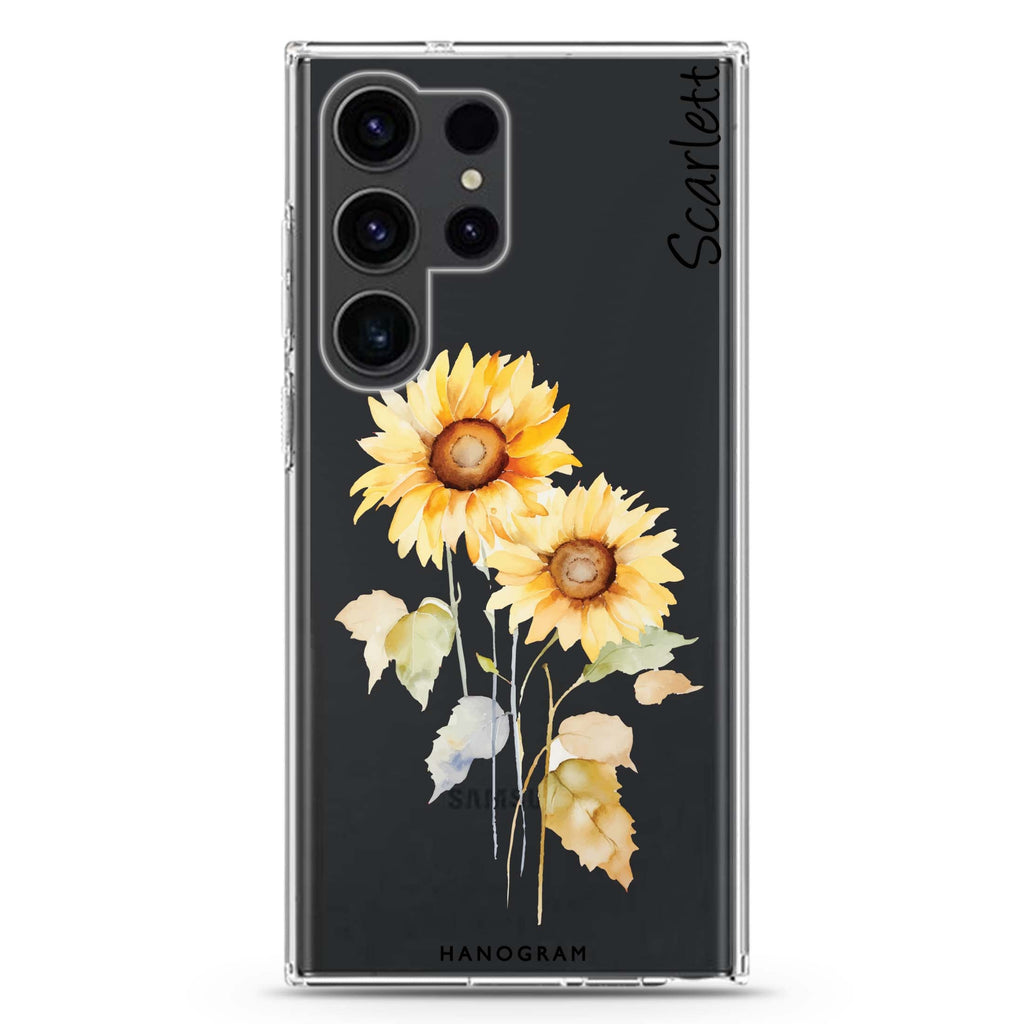 Sunny Blooms Ultra Clear Case For Galaxy S24 Ultra