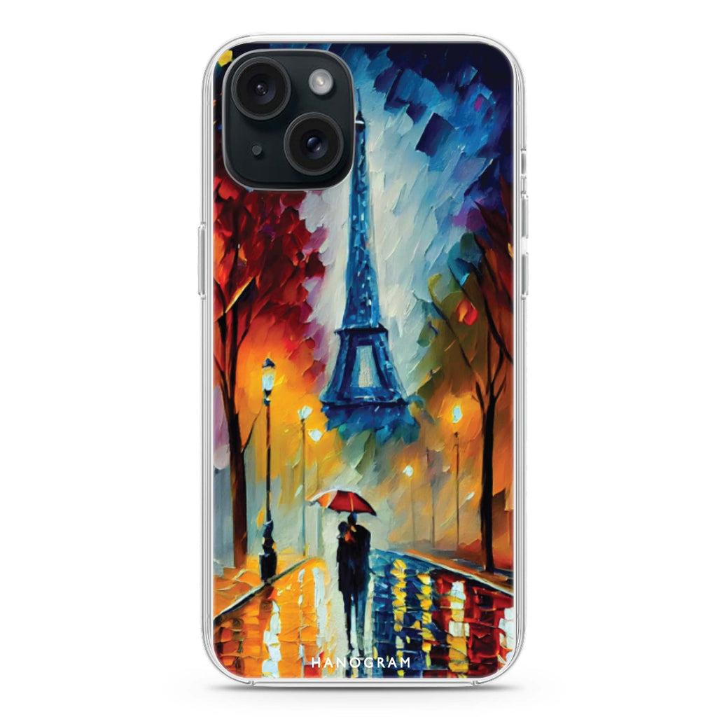Romantic Paris iPhone 15 plus Ultra Clear Case