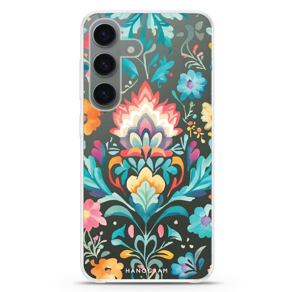 Watercolor Floral Galaxy S24+ Ultra Clear Case