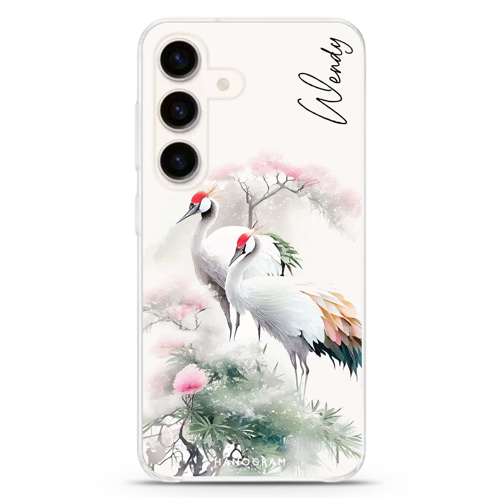 Pines & cranes Galaxy S24 Ultra Clear Case