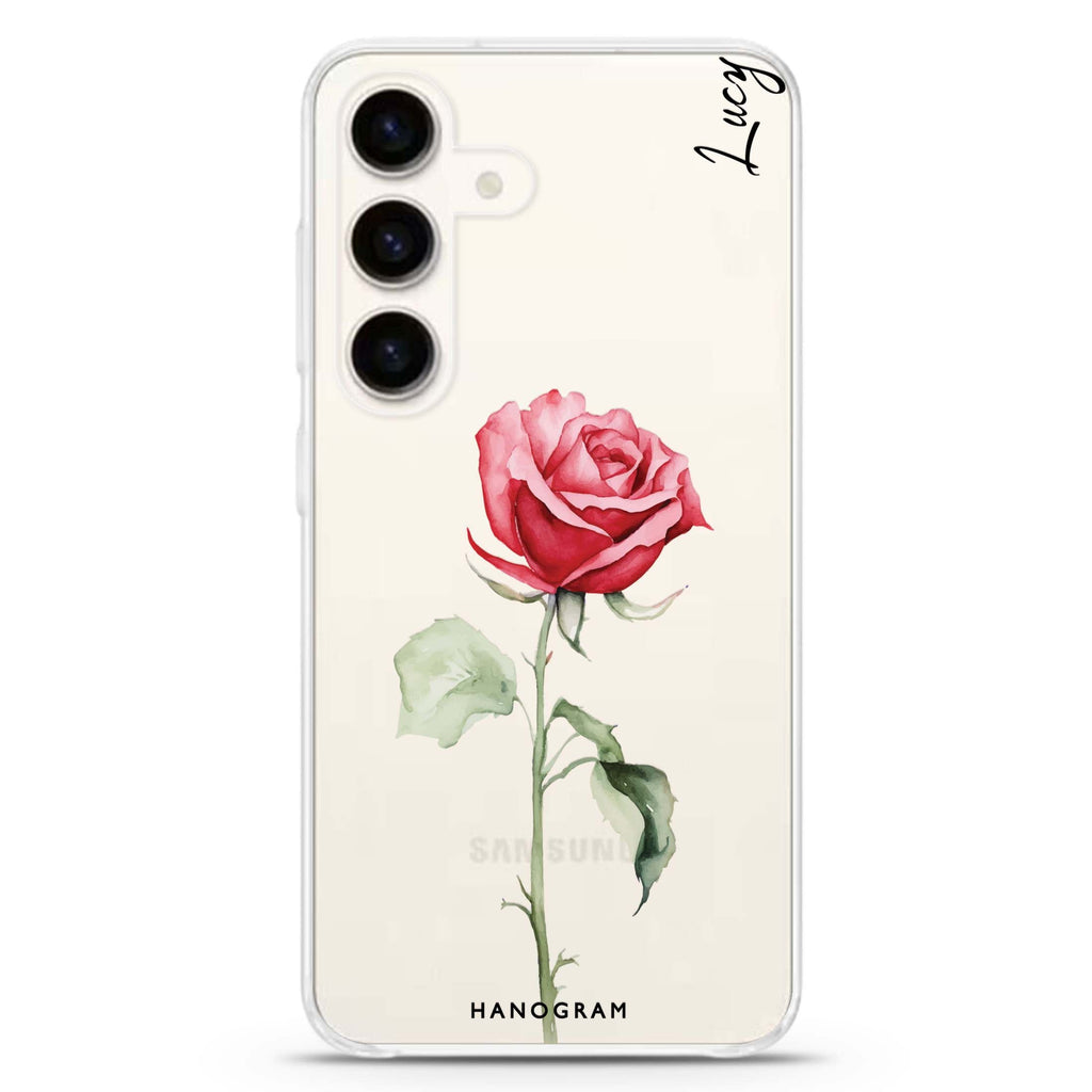 Rose Radiance Galaxy S24 Ultra Clear Case