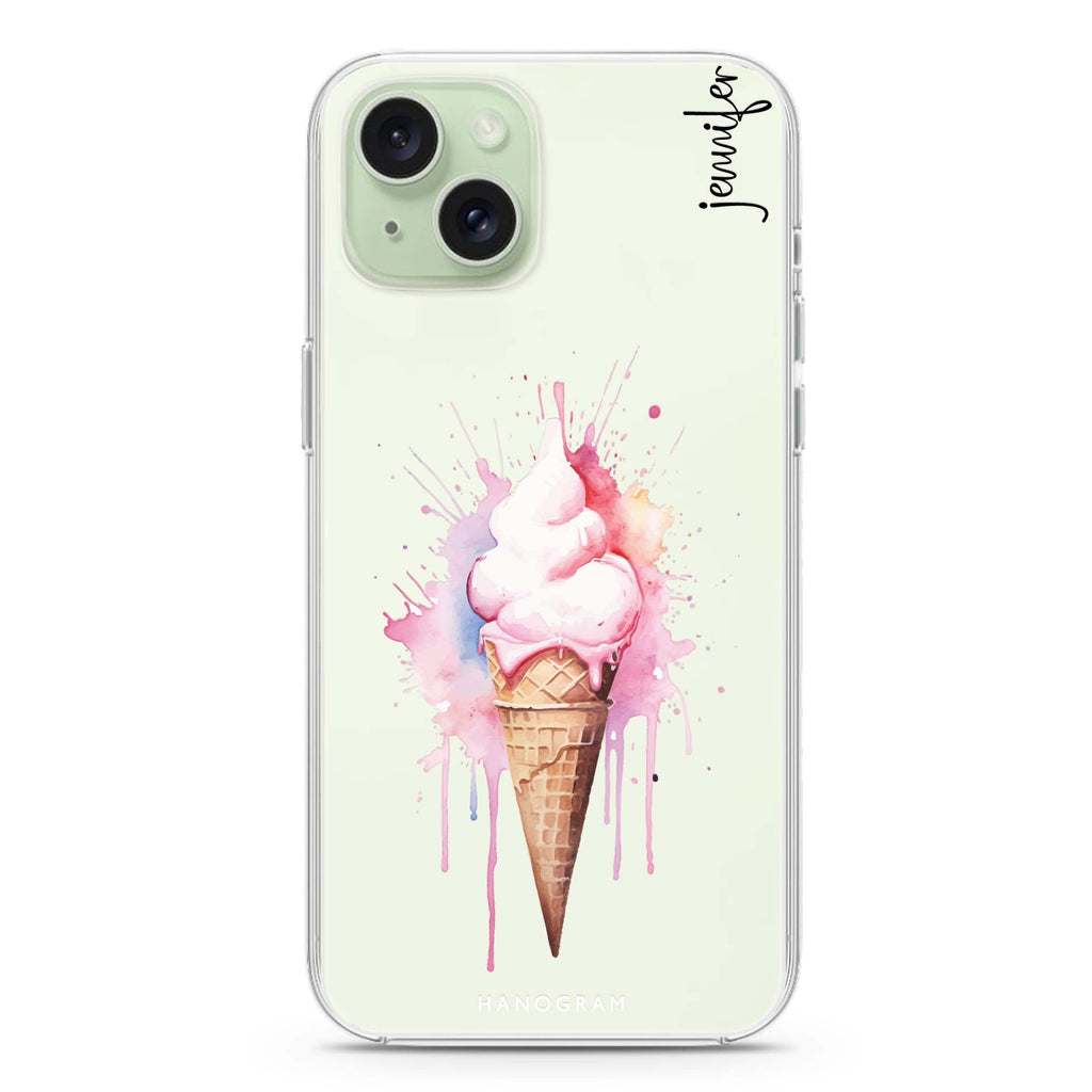 Sweet Swirls iPhone 15 plus Ultra Clear Case