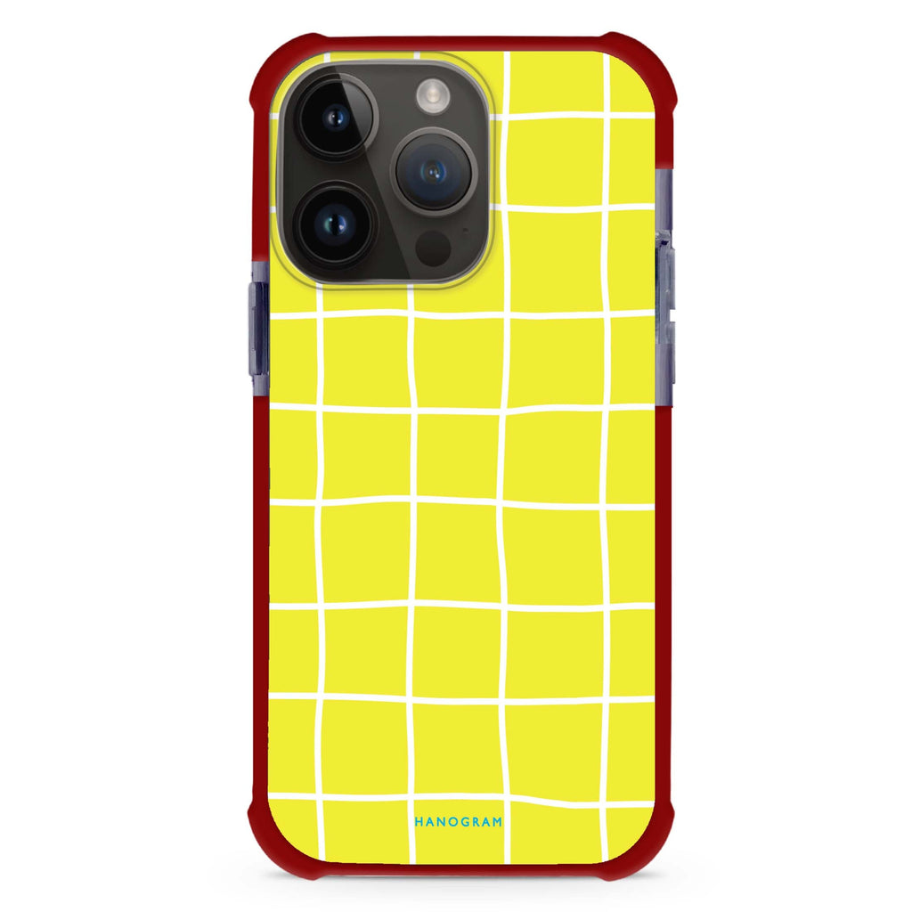 Yellow Checked Pattern Ultra Shockproof Case
