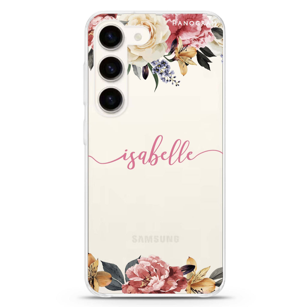 Art of Classic Floral Galaxy S22+ Ultra Clear Case