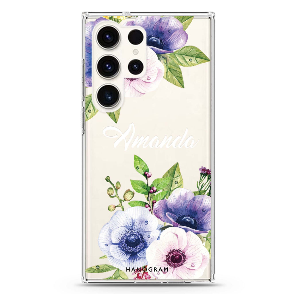 Blooming Flowers Ultra Clear Case For Galaxy S22 Ultra