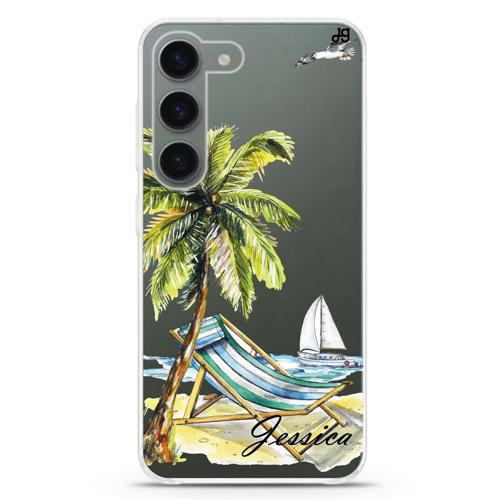 Summer on the beach Galaxy S23+ Ultra Clear Case