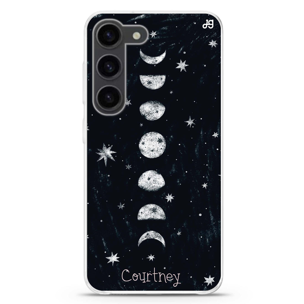 Phases of the moon Galaxy S22+ Ultra Clear Case