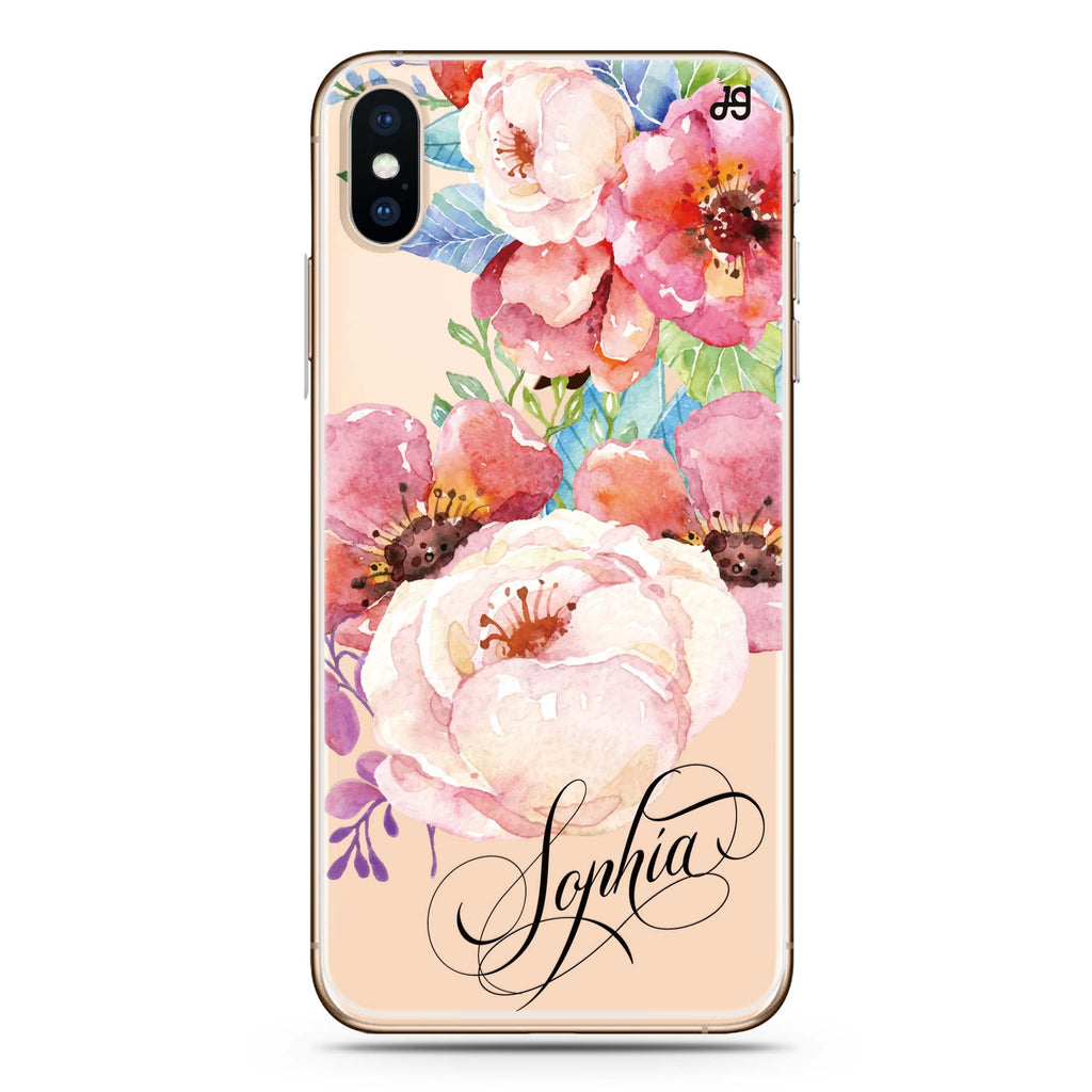 Awakening Watercolor Flowers iPhone XS Max Ultra Clear Case