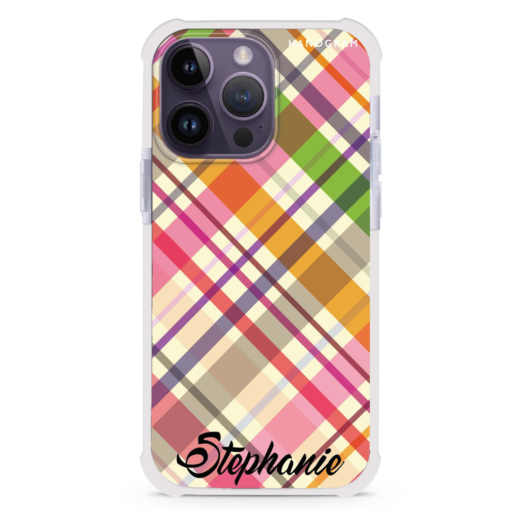 Colourful Checker Custom Name Ultra Shockproof Case