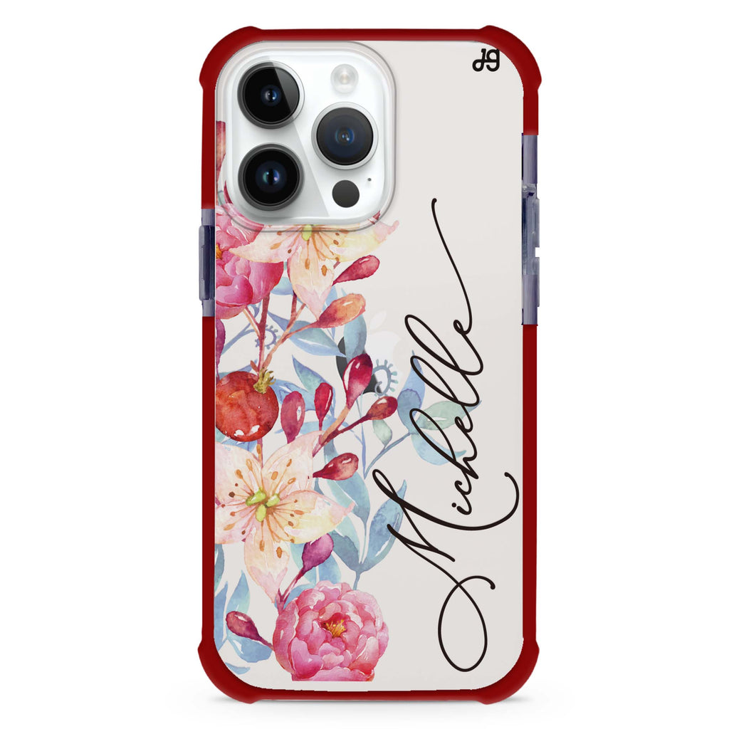 Pink Watercolor Floral Bouquet Ultra Shockproof Case