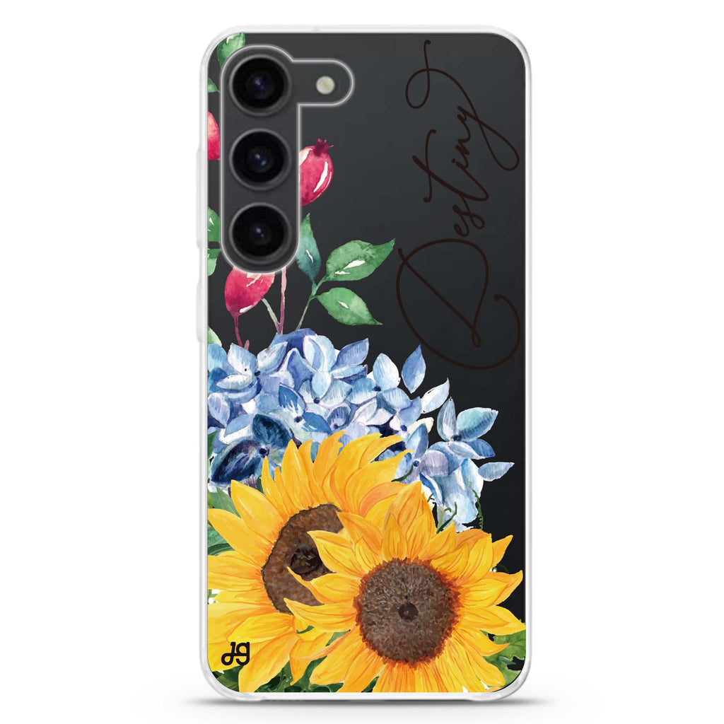 Blooming Sunflower Galaxy S22 Ultra Clear Case