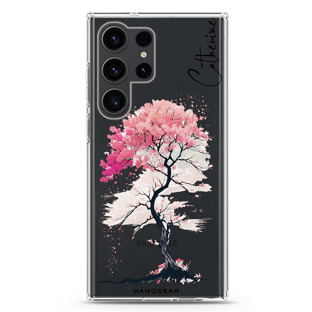 A Cherry tree Ultra Clear Case For Galaxy S22 Ultra