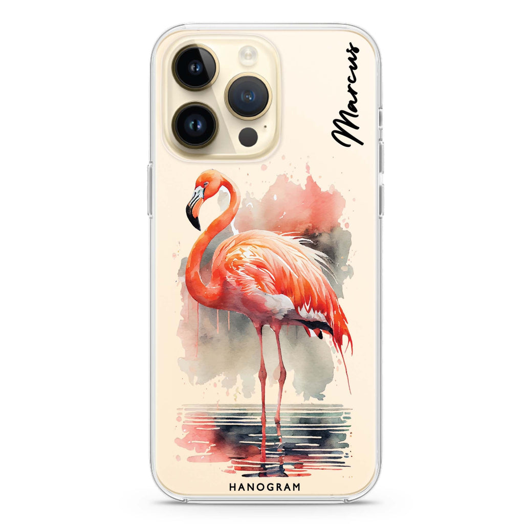 Flamingo in water iPhone 13 Pro Ultra Clear Case