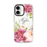 Pretty Floral personalized name iPhone 17 ultra clear MagSafe case, front product view