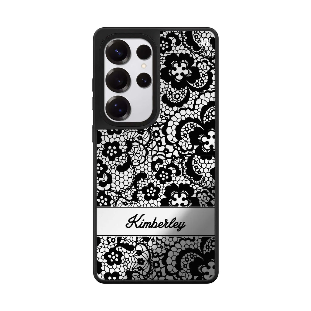 Custom My Lace Samsung Galaxy S25 S24 S23 Ultra mirror case, front view