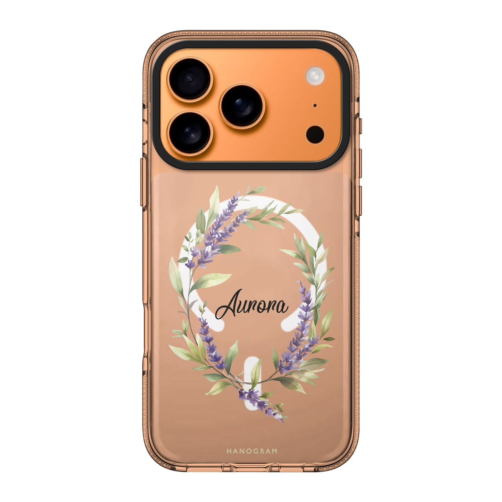 Lavender Ring personalized name purple flower floral iPhone 17 Pro Max ultra clear case