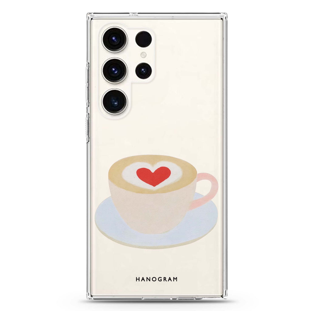 A Cup of Affection Samsung Galaxy Ultra Clear Case — front view