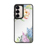 Custom name Tropical Floral Samsung Galaxy mirror case front view