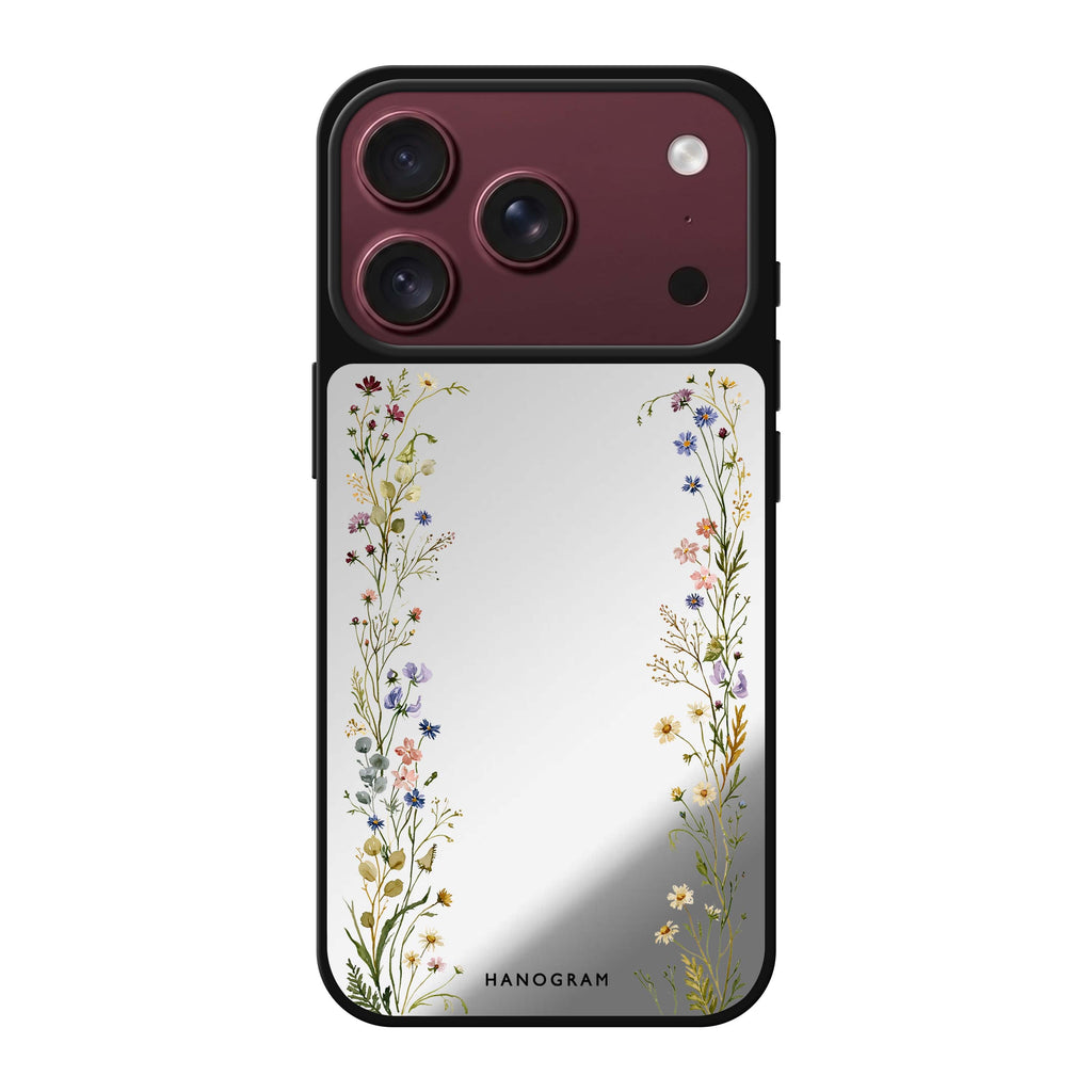 Pressed Meadow Frame iPhone 18 Pro Max Mirror Case - design view 1