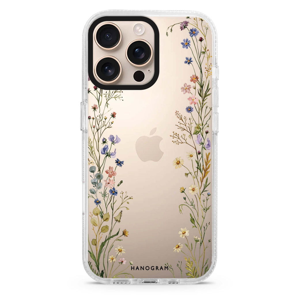 Pressed Meadow Frame iPhone 16 Pro Max Ultra Clear Case - front view