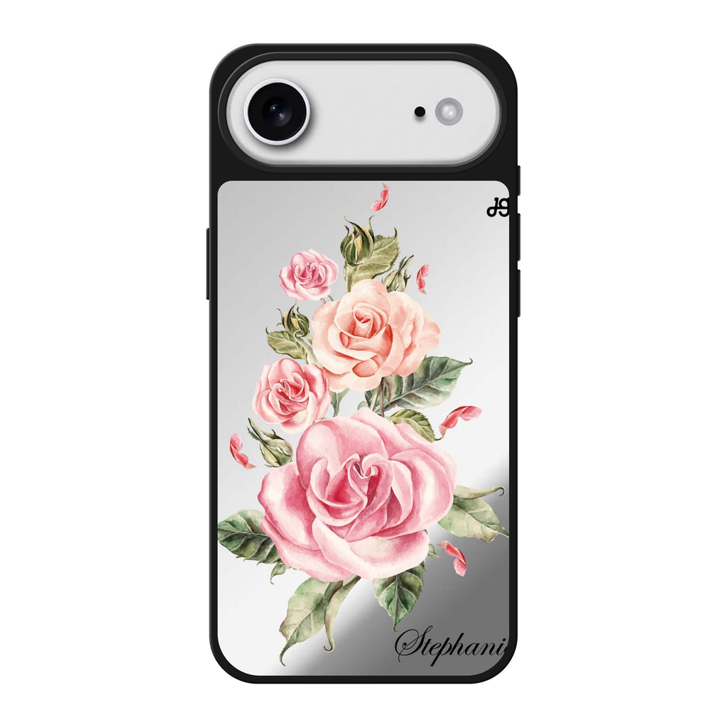 Pink Watercolor Floral 鏡面手機殼