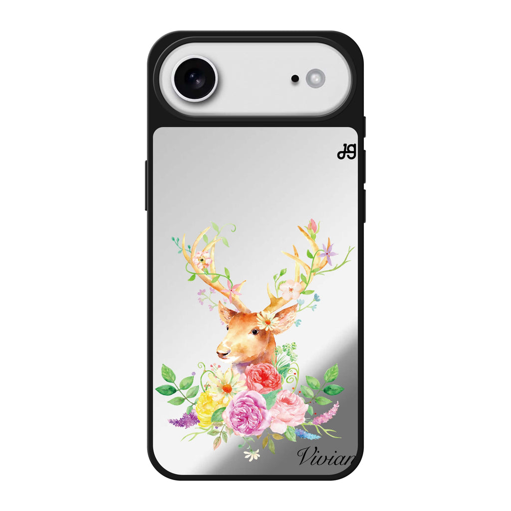 Floral & Deer 鏡面手機殼