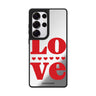 Red Love Samsung Galaxy S25 S24 S23 Ultra mirror case, front view