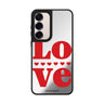 Red Love Samsung Galaxy mirror case front view