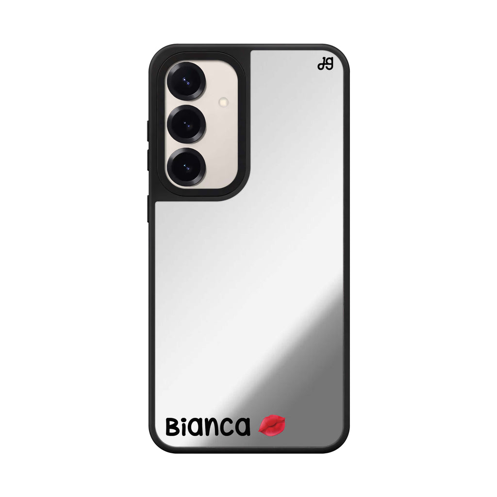 Custom name A Kiss Samsung Galaxy mirror case front view