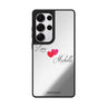 Custom Sweet Heart Samsung Galaxy S25 S24 S23 Ultra mirror case, front view