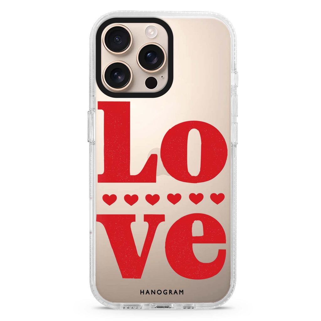 Red Love iPhone Ultra Clear Case