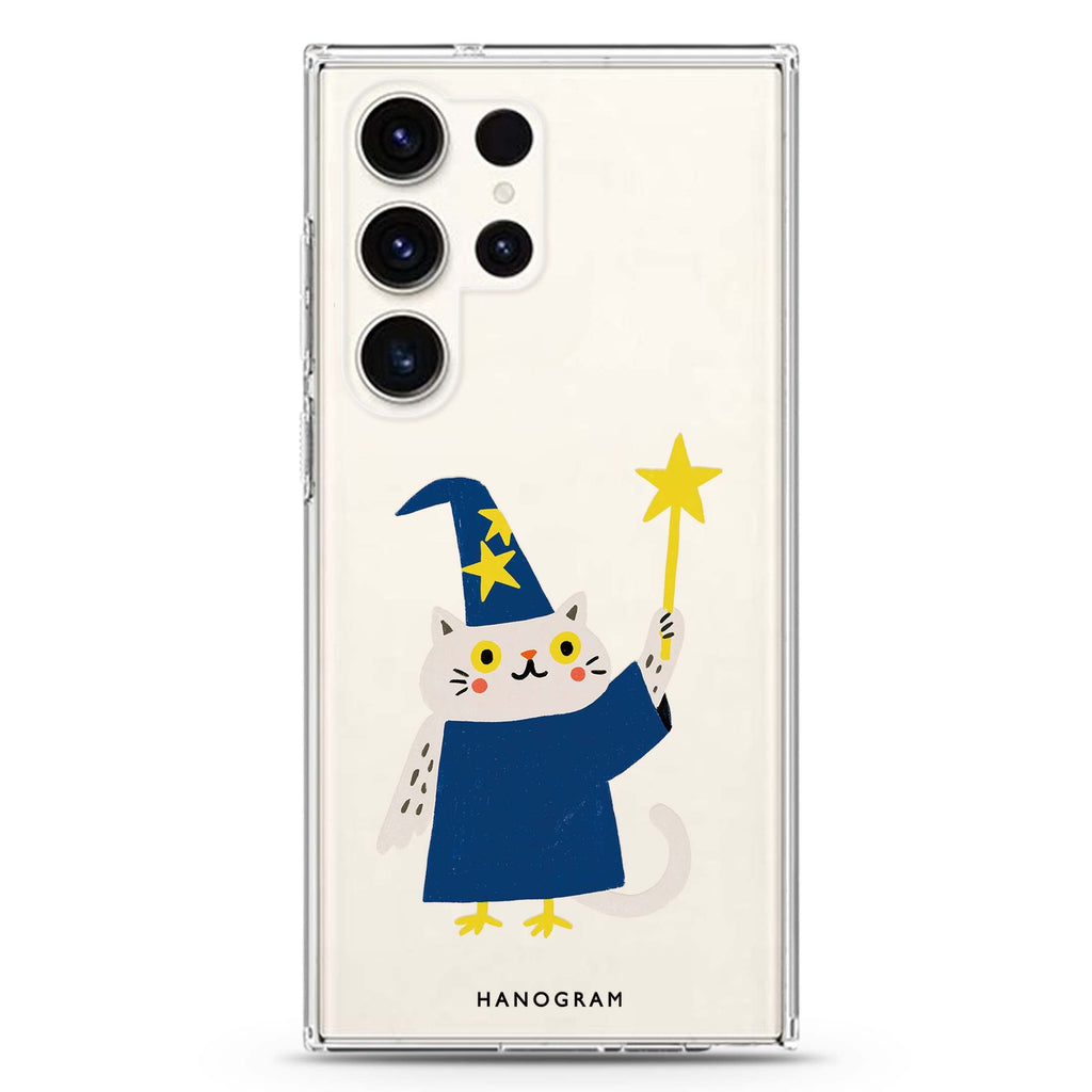 Whisker Wand Academy Samsung Galaxy Ultra Clear Case — front view