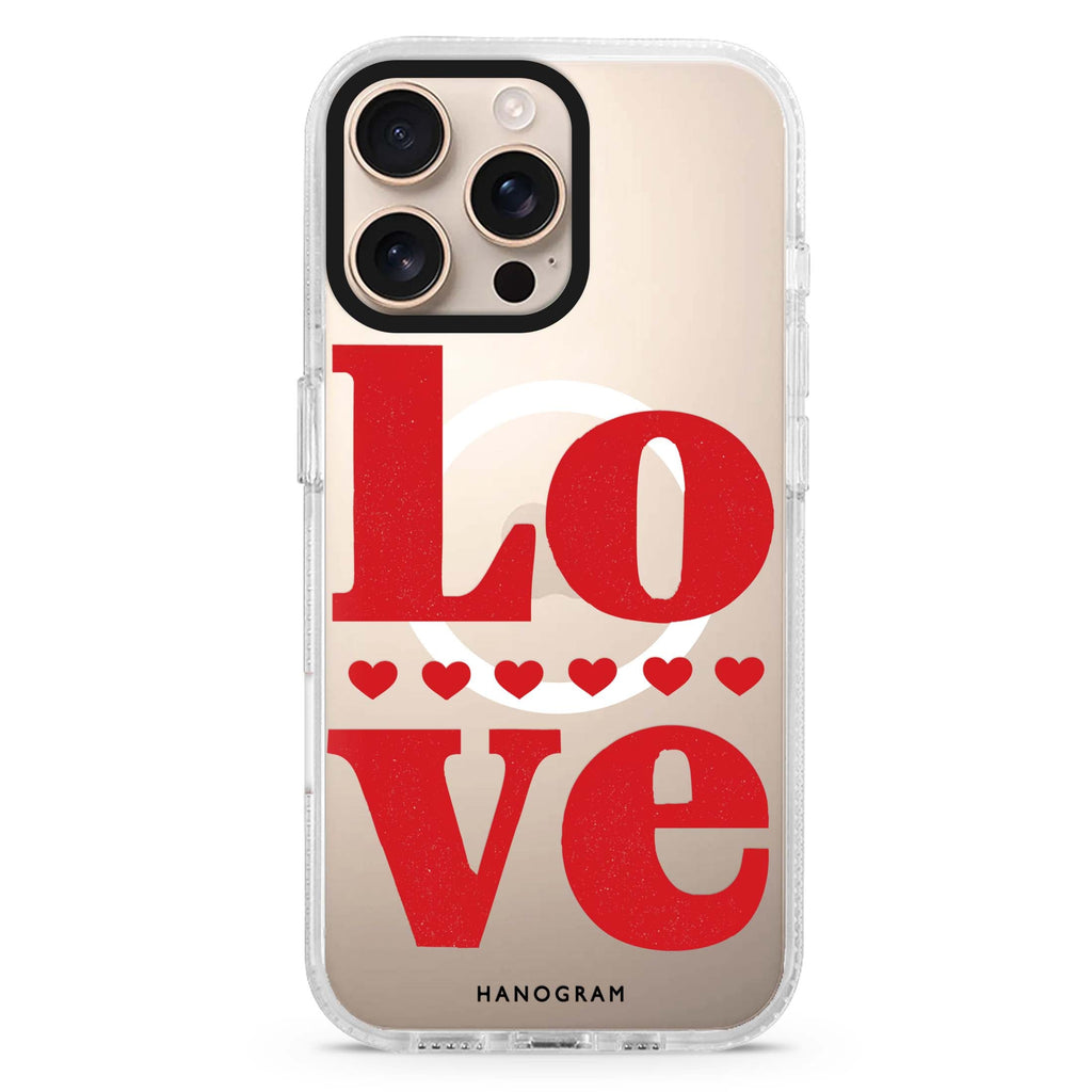 Red Love Magsafe Compatible Ultra Clear Case