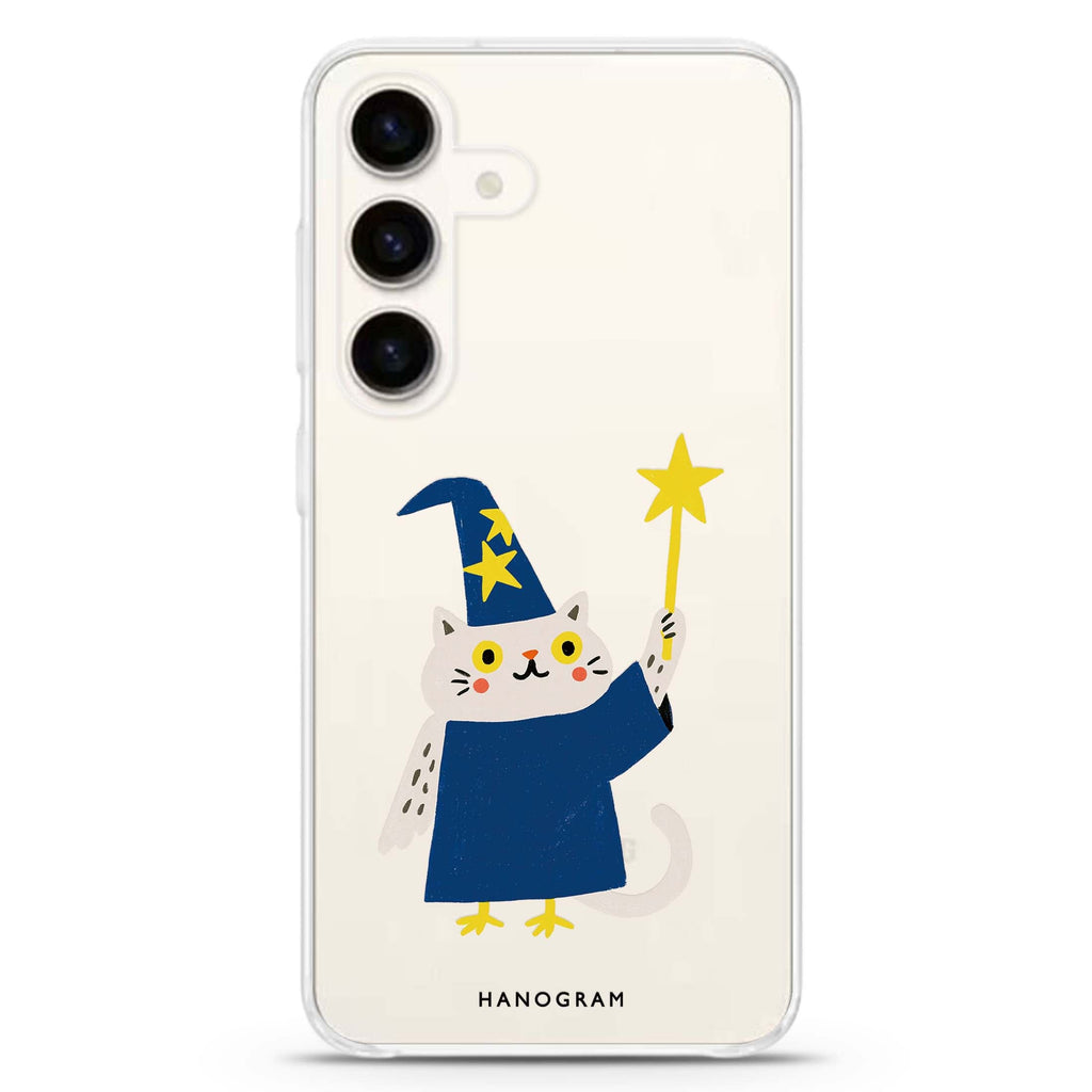 Whisker Wand Academy Samsung Galaxy Ultra Clear Case — front view