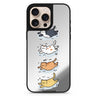 Drifting Kitties sleek reflective design iPhone 16/15/14 Pro Max & Pro mirror case