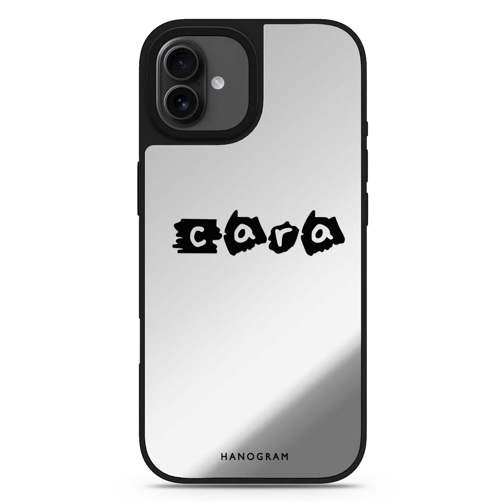 Sticker Custom Name personalized name typography design iPhone 17 mirror case