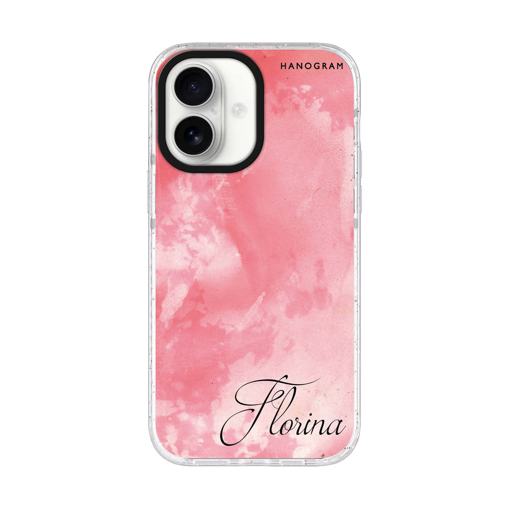 Red Colour Custom Name personalized name iPhone 17 ultra clear MagSafe case, front product view