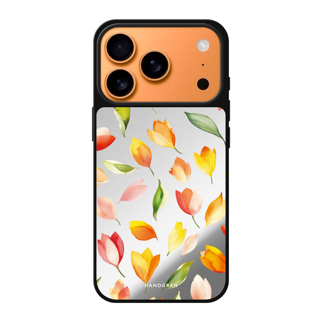 Tulip Rain flower floral nature iPhone 17 Pro Max mirror case