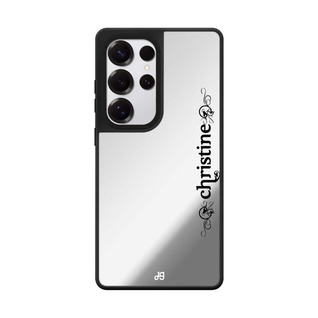 Custom Grand Custom Name Samsung Galaxy S25 S24 S23 Ultra mirror case, front view