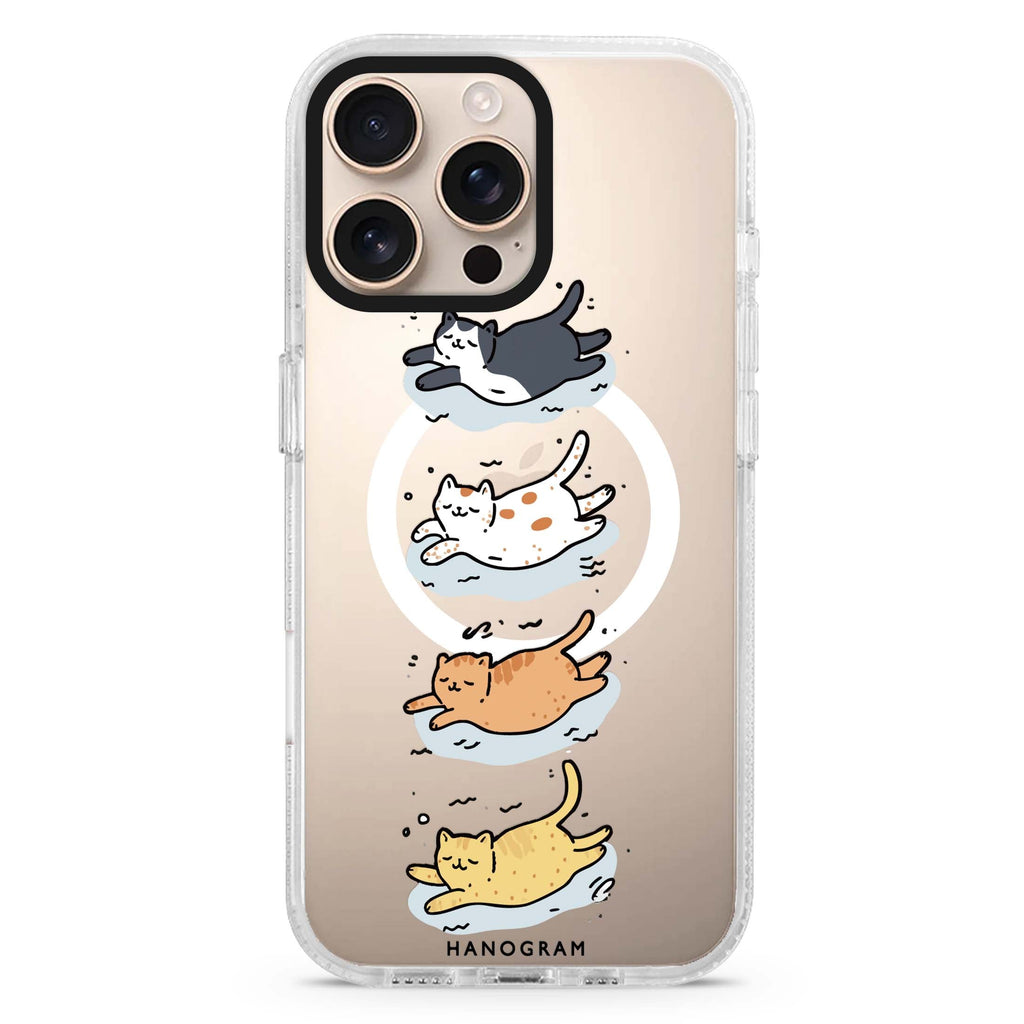 Drifting Kitties Magsafe Compatible Ultra Clear Case