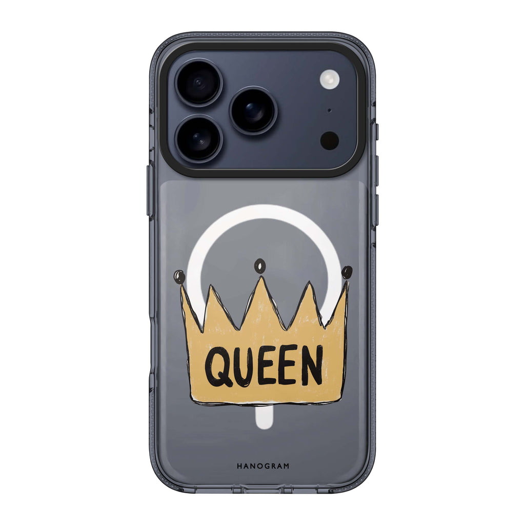 Royal Queen portrait iPhone 17 Pro Max ultra clear case