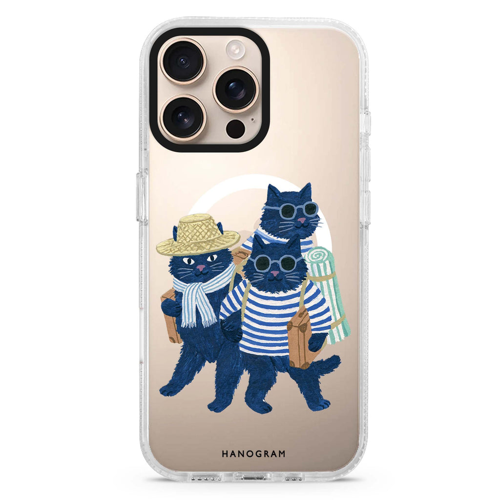 The Seaside Cat Crew MagSafe Compatible Ultra Clear Case for iPhone 16 Pro Max - main view